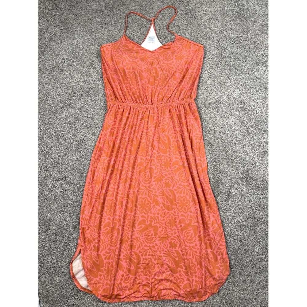 Prana Dress Womens Large Racerback Midi Bra Lined Lightweight Tencel Outdoor